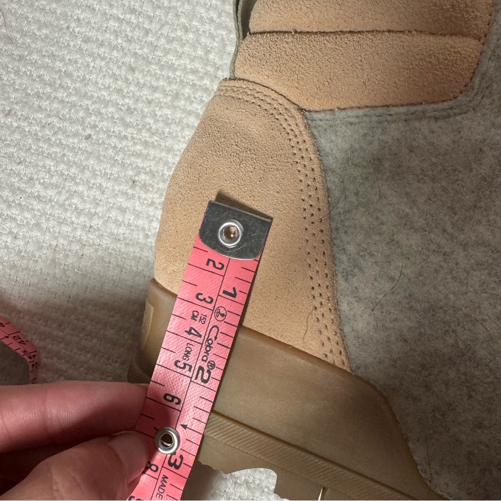 Sorel Evie wedge lace up bootie, Natural, mint, gray women’s 9 - Picture 11 of 11